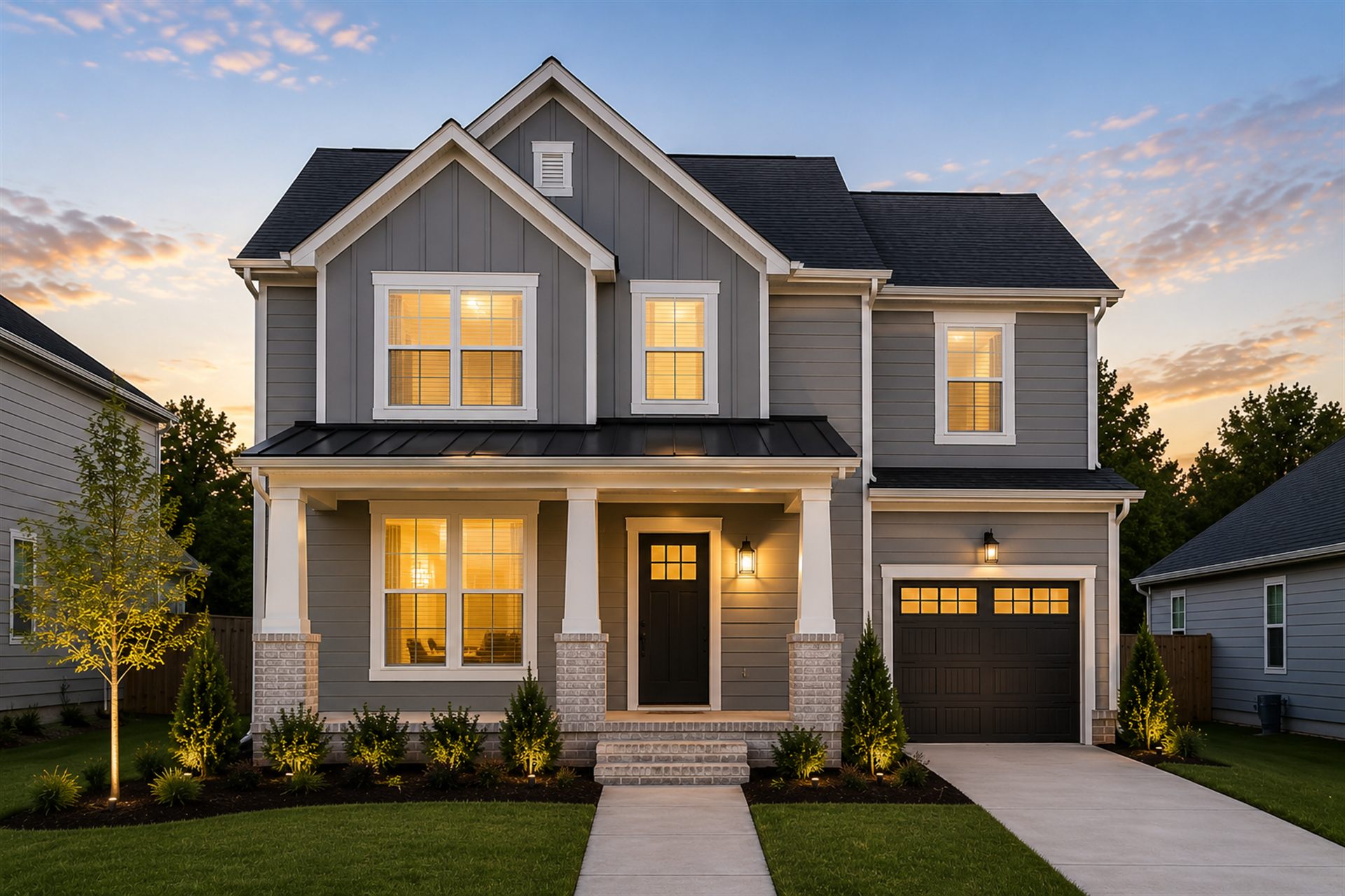 The Monroe - two-story home with attached garage